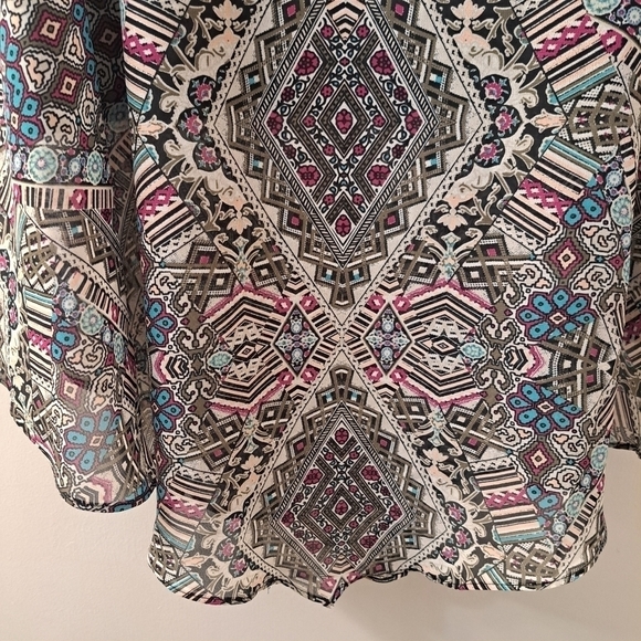 NWT Maurices Multi-Color Asymmetrical Hem Skirt Size Large - Picture 7 of 14